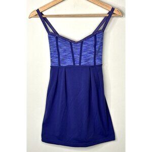 Lululemon Womens Tank Top Dance Strap Criss Cross Yoga Gym Workout Purple Size 6